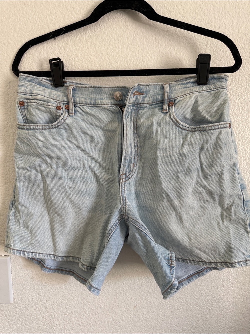 Light Wash Denim Women’s Shorts - High Rise